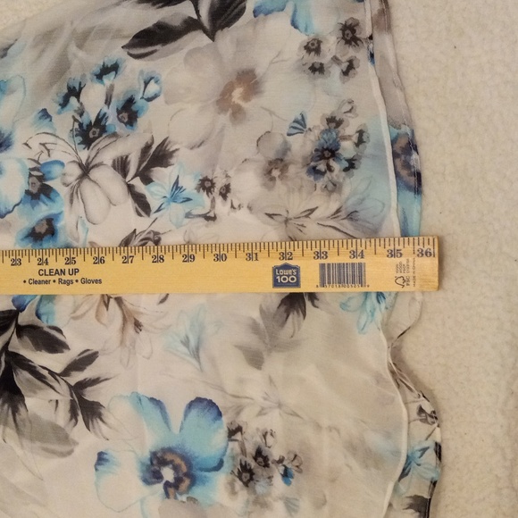 White House Black Market Dress 14 Watercolor Pastel Floral - Picture 8 of 10